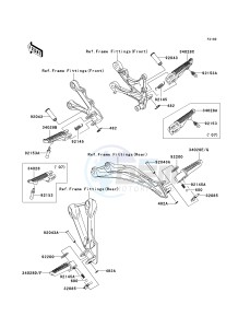 ZX 600 P [NINJA ZX-6R] (7F-8FA) P8FA drawing FOOTRESTS