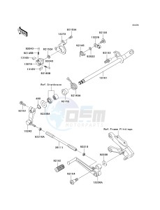 ZX 1000 E [NINJA ZX-10R] (E8F-E9FA) 0E8F drawing GEAR CHANGE MECHANISM