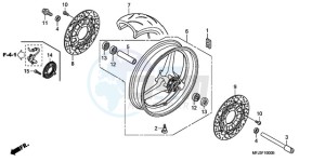 CBR600RR9 France - (F / CMF SPC) drawing FRONT WHEEL