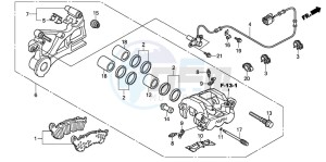 CBF1000S drawing REAR BRAKE CALIPER (CBF1000A/T/S)