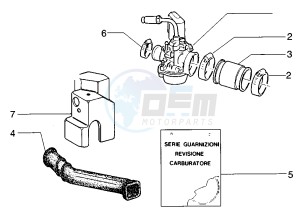 Zip 50 RST drawing Caburetor Assy