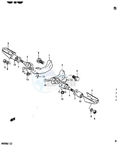 DR200 (G-H-J) drawing FOOTREST