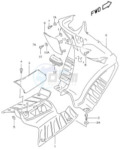 AY50 (V-W-X-Y) katana drawing REAR LEG SHIELD