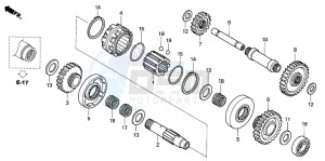 TRX650FA drawing REVERSE GEAR