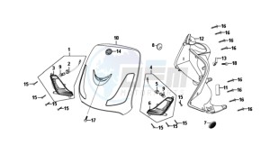 FIDDLE II 50 25KMH NEW ENGINE drawing FR  COVER FRONT INNER BOX