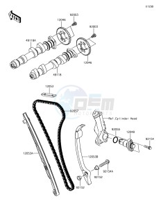 VERSYS 650 ABS KLE650FHFA XX (EU ME A(FRICA) drawing Camshaft(s)/Tensioner