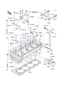 ZR 1200 A [ZRX1200R] (A4-A5) drawing CYLINDER HEAD