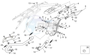 SXV 450-550 2009-2011 drawing Exhaust unit