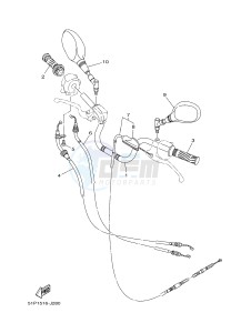 YBR125ESD (51P3) drawing STEERING HANDLE & CABLE