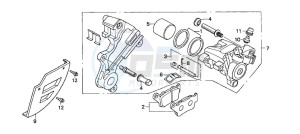 NX500 DOMINATOR drawing REAR BRAKE CALIPER (2)