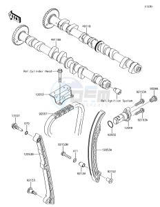 JET SKI ULTRA 310LX JT1500MHF EU drawing Camshaft(s)/Tensioner