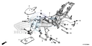 CBR125RSF CBR125RS E drawing FRAME BODY