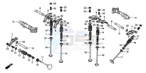 VT600CD 400 drawing CAMSHAFT/VALVE