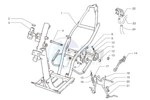 Ark LC RACING- Color: Red-White 200 drawing Chassis-Central stand