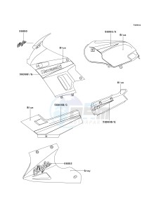 EX 250 F [NINJA 250R] (F15-F19) [NINJA 250R] drawing DECALS-- BLUE- --- F18- -