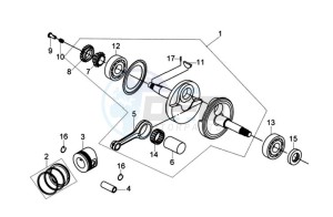 GTS 125 EFI drawing CRANKSHAFT / PISTON / PISTON RING