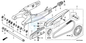 CB600FA39 Spain - (SP / ABS ST 25K) drawing SWINGARM