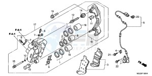 NC700XDD NC700X Dual Cluth ABS 2ED - (2ED) drawing FRONT BRAKE CALIPER (NC700XA/ XD)