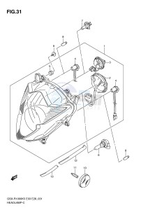 GSX-R1000 (E3-E28) drawing HEADLAMP