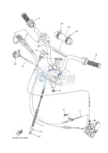 TT-R50E TT-R50 (2CJP) drawing STEERING HANDLE & CABLE