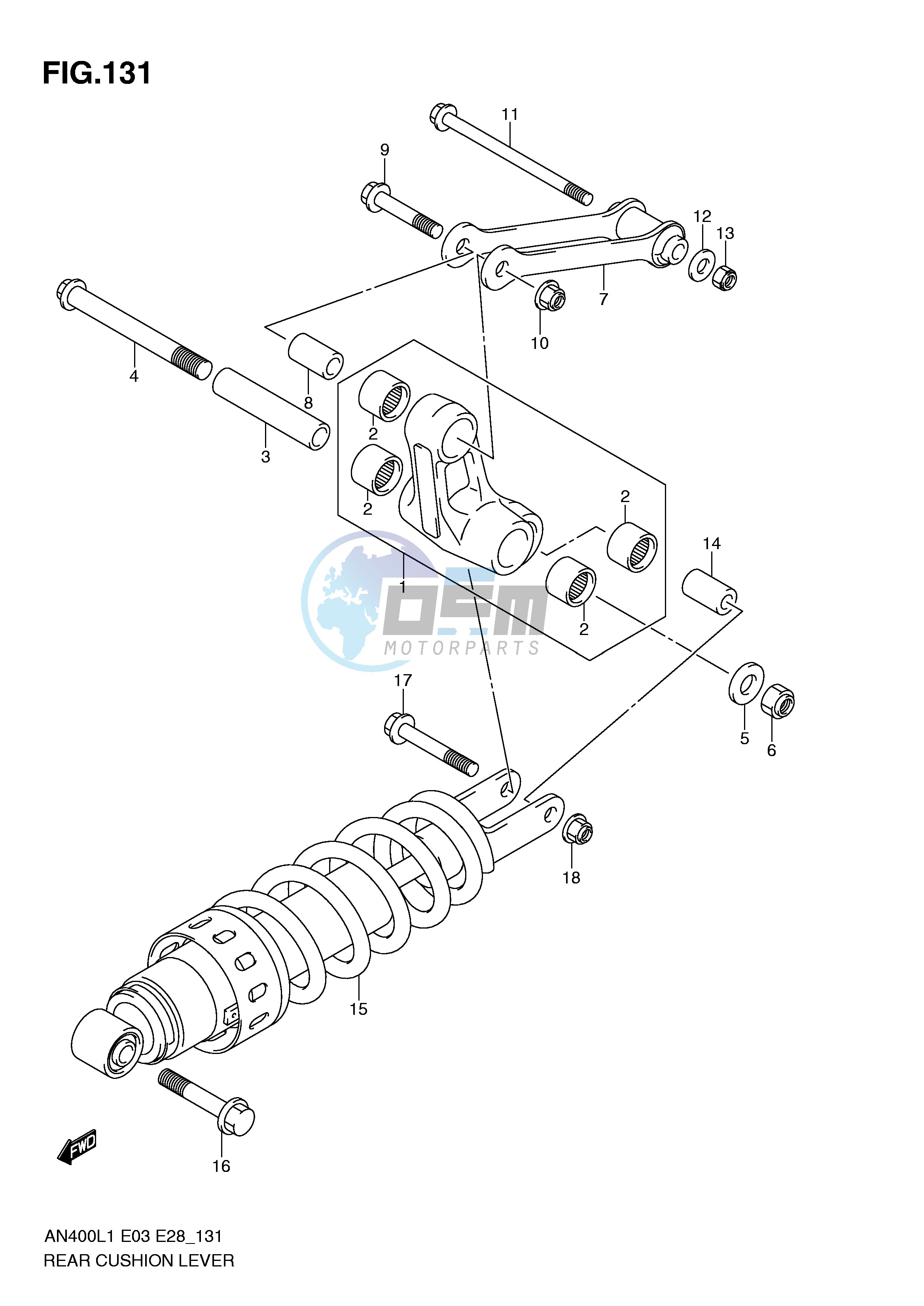 REAR CUSHION LEVER (AN400L1 E3)