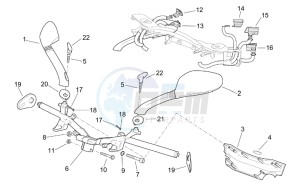 Leonardo 250-300 (eng. Minarelli) drawing Handlebar - Controls