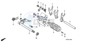 CBR125RWA Australia - (U / WH) drawing GEAR SHIFT DRUM