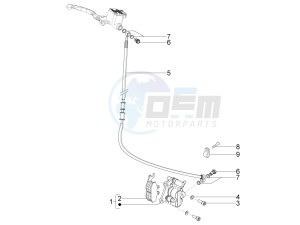 Typhoon 125 4t 2v e3 drawing Brakes hose  - Calipers