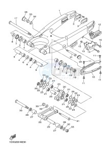 WR450F (1DX5) drawing REAR ARM