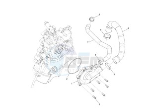 Beverly 400 ie Tourer e3 drawing Cooler pump