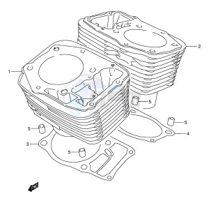 VL1500 (E2) drawing CYLINDER (MODEL K1 K2 K3 K4)