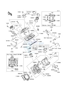 KVF 650 F [BRUTE FORCE 650 4X4I] (F6F-F9F ) F9F drawing CYLINDER HEAD