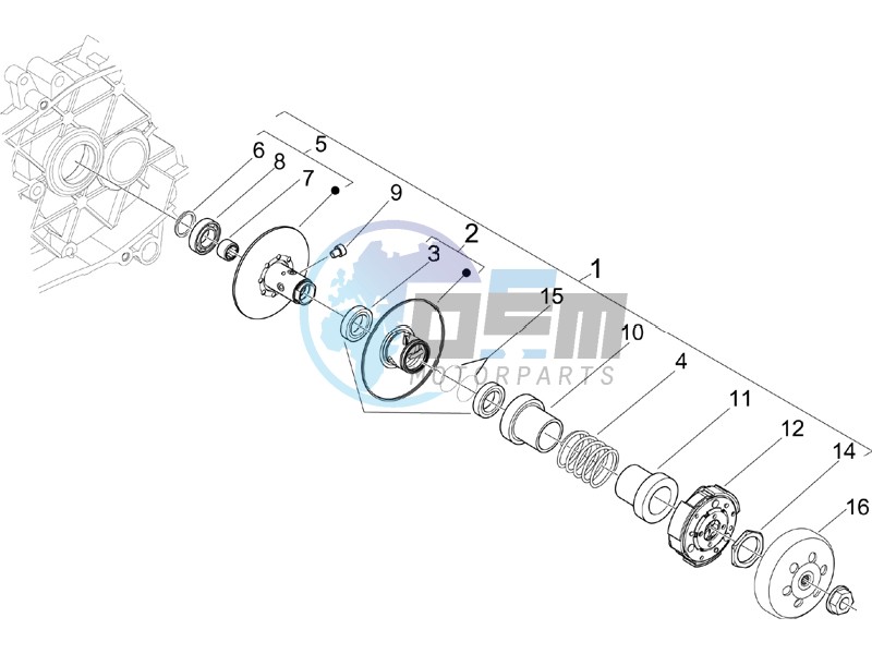 Driven pulley