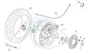 Atlantic 125 e3 drawing Front wheel