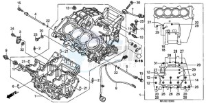 CBR600RA9 Australia - (U / ABS MME) drawing CRANKCASE