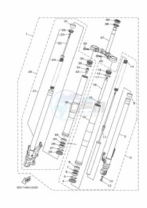 YZF250-A (B1X4) drawing FRONT FORK