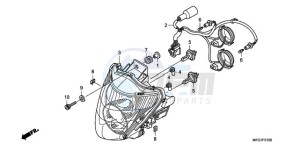 CB600FA39 Australia - (U) drawing HEADLIGHT