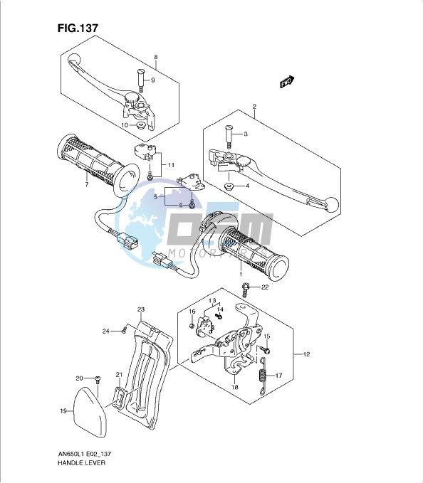 HANDLE LEVER (AN650AL1 E51)