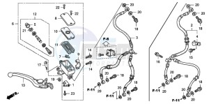 CB1300S CB1300SUPER FOUR drawing FR. BRAKE MASTER CYLINDER (CB1300/S)