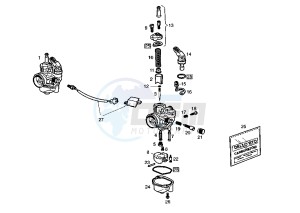 SENDA R - 50 cc drawing CARBURETOR