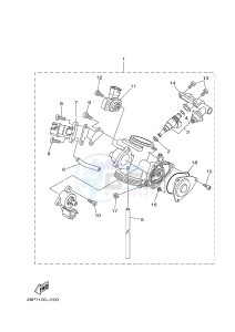 YFM550FWAD YFM5FGPHB GRIZZLY 550 EPS HUNTER (1HS7) drawing THROTTLE BODY ASSY 1