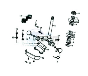 XS125-K drawing FRONT FORK/ FRONT FENDER