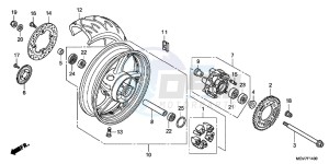 CBR600FB drawing REAR WHEEL