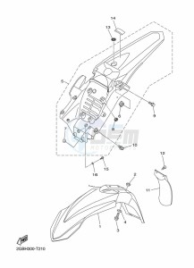 WR250F (2GBM) drawing FENDER