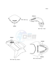 ZX 600 P [NINJA ZX-6R] (7F-8FA) P7F drawing DECALS-- EBONY- --- P7F- -