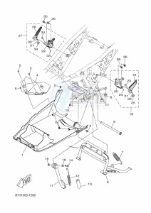 CZD300D-A XMAX 300 TECH MAX (BMK2) drawing STAND & FOOTREST