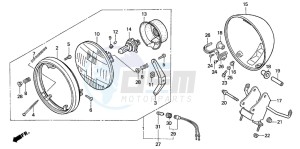 VF750C drawing HEADLIGHT (VF750CW/X/Y) (VF750C2W/X/Y)