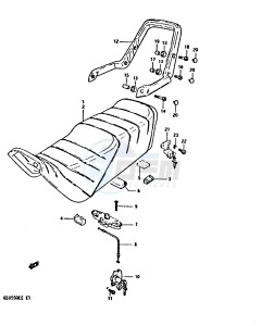 GSX550E (E1) drawing SEAT (MODEL D)