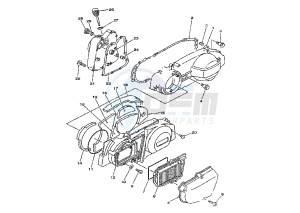 XC VERSITY 300 drawing CRANKCASE COVER