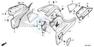 TRX420FM2H Europe Direct - (ED) drawing SIDE COVER/TANK COVER